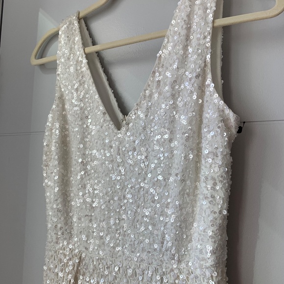 *Moving Sale* BNWT Adrianna Papell Ivory Sequin Dress - Picture 6 of 7
